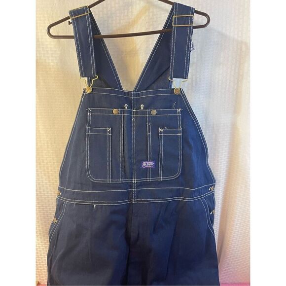 NWT BIG SMITH Sz 48x30 Bib Overalls Blue Denim Carpenter Pockets Farm Work Wear - Picture 1 of 12
